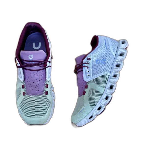 On Running Women's Cloud 5 Athletic Walking Running Shoes Size 8 Olive Purple - Picture 1 of 11